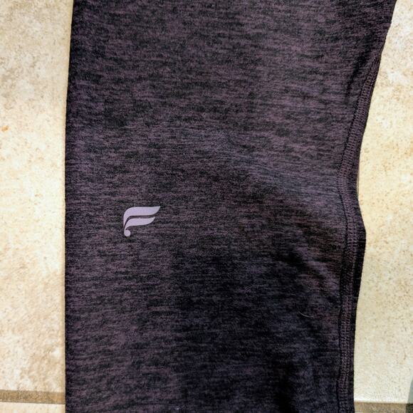 Fabletics Heather Flex Leggings and Bra set - Dark Purple - Picture 3 of 7
